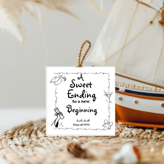 ドードルスタイルハンドドロー卒業の好意サイン フェイバータグ