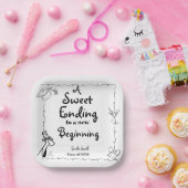 ドードルスタイルハンドドロー卒業の好意サイン ペーパープレート (パーティー)