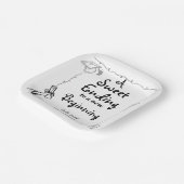 ドードルスタイルハンドドロー卒業の好意サイン ペーパープレート (傾斜あり)