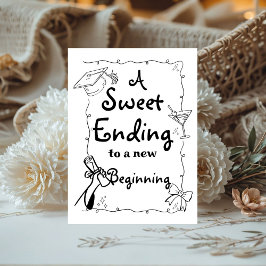 ドードルスタイルハンドドロー卒業の好意サイン 台座サイン