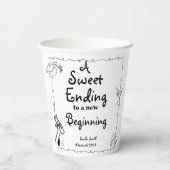 ドードルスタイルハンドドロー卒業の好意サイン 紙コップ (裏面)