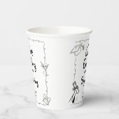 ドードルスタイルハンドドロー卒業の好意サイン 紙コップ (左)