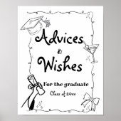 ドードルスタイルハンドドロー卒業アドバイス&ウィッシュ ポスター (正面)