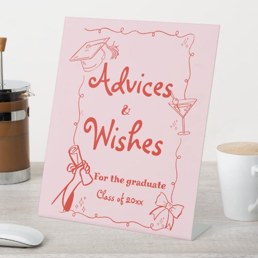 ドードルスタイルハンドドロー卒業アドバイス&ウィッシュ 台座サイン (インサイチュ)