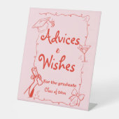 ドードルスタイルハンドドロー卒業アドバイス&ウィッシュ 台座サイン (正面)