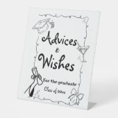 ドードルスタイルハンドドロー卒業アドバイス&ウィッシュ 台座サイン (正面)