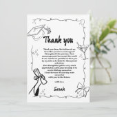 ドードルスタイルハンドドロー卒業サンキューカード 招待状 (スタンド正面)