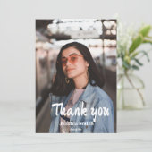 ドードルスタイルハンドドロー卒業サンキューカード 招待状 (スタンド正面)