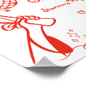 ドードルスタイルハンドドロー卒業パーティーへようこそ ポスター (角)