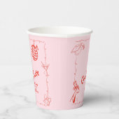 ドードルスタイルハンドドロー卒業パーティー 紙コップ (右)