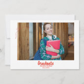 ドードルスタイルハンドドロー卒業招待状 招待状 (裏面)