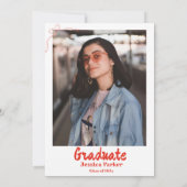 ドードルスタイルハンドドロー卒業招待状 招待状 (裏面)