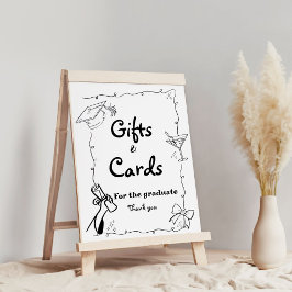 ドードルスタイル手引き卒業ギフトとカード ポスター