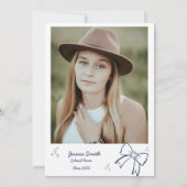 ドードルスタイル手描き卒業 招待状 (裏面)