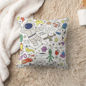 ドードルスタイル、宇宙テーマイラストレーション。 クッション (ブランケット)