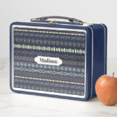 ドードルズパターン名前をカスタムする弁当箱 メタルランチボックス (インサイチュ)