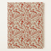 ドードルズレッドとベージュ プランナー手帳 (裏面)