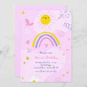 ドードルズ誕生日パーティー 招待状 (正面/裏面)