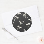 ドードルセーラボートパターン ラウンドシール (封筒)