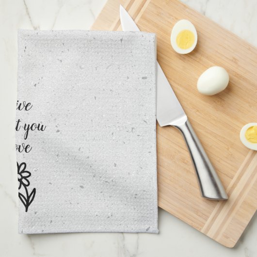 ドードルデイジーと引用文オンテラッツォ キッチンタオル (四つ折り)