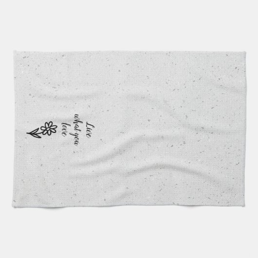 ドードルデイジーと引用文オンテラッツォ キッチンタオル (横)