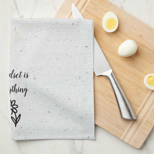 ドードルデイジーと引用文オンテラッツォ キッチンタオル (四つ折り)