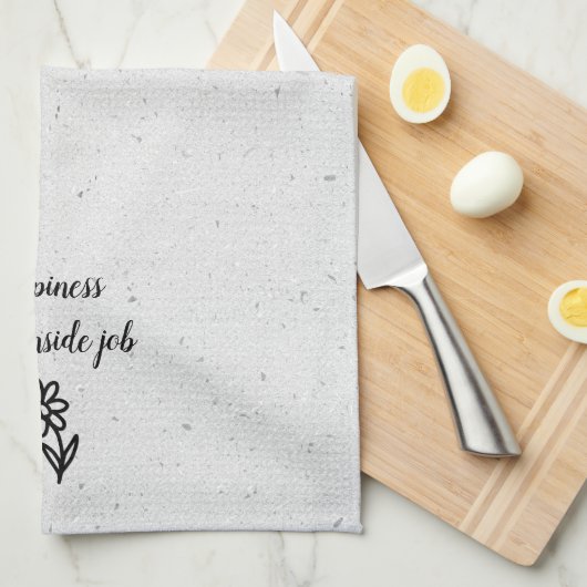 ドードルデイジーと引用文オンテラッツォ キッチンタオル (四つ折り)