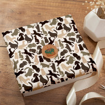 ドードルドッグシルエットカラフルシームレスパターン