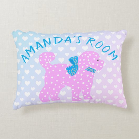 ドードルドッグベビーヤングガール アクセントクッション (正面)