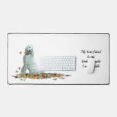 ドードルドッグ葉インズデスクマット デスクマット (キーボード&マウス)