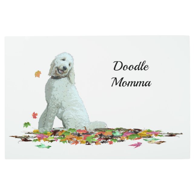 ドードルドッグ葉インドッグ引用文メタルウォールアート メタルプリント (正面)