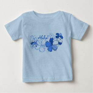 ドードルハイビスカス乳児ティー ベビーTシャツ