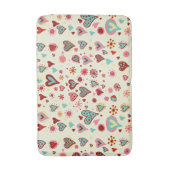 ドードルハートパターン バスマット (正面縦)