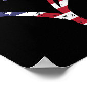 ドードルハート米国国旗のメモリアルデー4日 ポスター (角)