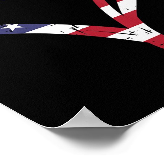 ドードルハート米国国旗のメモリアルデー4日 ポスター (角)