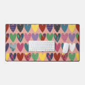 ドードルハート調和抽象芸術 デスクマット (キーボード&マウス)