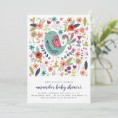 ドードルバード春ベビーガールベビーシャワー 招待状 (スタンド正面)