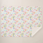 ドードルパターンパステルのシェード シェルパブランケット (正面(横))