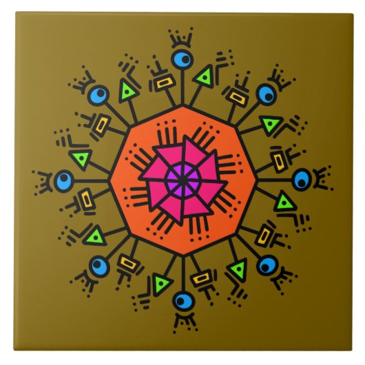 ドードルパターン2 タイル (正面)