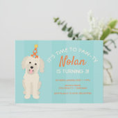 ドードルパピー誕生日パーティーの招待 招待状 (スタンド正面)