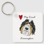 ドードルパーソナライズされたラバーズキーチェーン キーホルダー (正面)