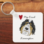 ドードルパーソナライズされたラバーズキーチェーン キーホルダー (正面)