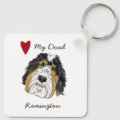 ドードルパーソナライズされたラバーズキーチェーン キーホルダー (裏面)