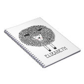 ドードルパーソナライズされた羊 ノートブック (右側)