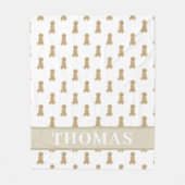 ドードルパーソナライズされた(赤アプリコットゴールデン) フリースブランケット (正面)