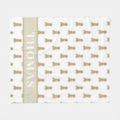 ドードルパーソナライズされた(赤アプリコットゴールデン) フリースブランケット (正面(横))