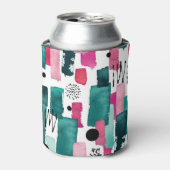 ドードルピンクと緑の水の色のライン。 缶クーラー (缶正面)