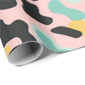 ドードルピンクミントパステルヒョウ ラッピングペーパー (ロールコーナー)