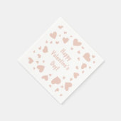 ドードルピーチハートバレンタインデー スタンダードカクテルナプキン (角)