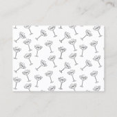 ドードルファンキースケッ結婚チ愛鳥のリングRSVP 名刺 (裏面)